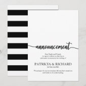 Ankündigung storniert Hochzeit Elegante Kalligraph (Vorne/Hinten)