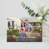 Ankündigung über das einfache Foto einer Familie (Stehend Vorderseite)