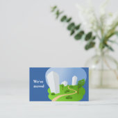 Ankündigung über das neue Gebäude von Büroanschrif (Stehend Vorderseite)