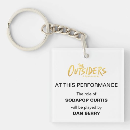 Ankündigung über den Broadway Understudy Schlüsselanhänger (Vorderseite)