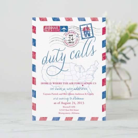 Ankündigung über den militärischen Umzug von Alaba (Stehend Vorderseite)