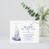 Ankündigung über den Segelboot (Stehend Vorderseite)