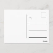 Ankündigung über den Übergang von Custom Black and Postkarte (Rückseite)