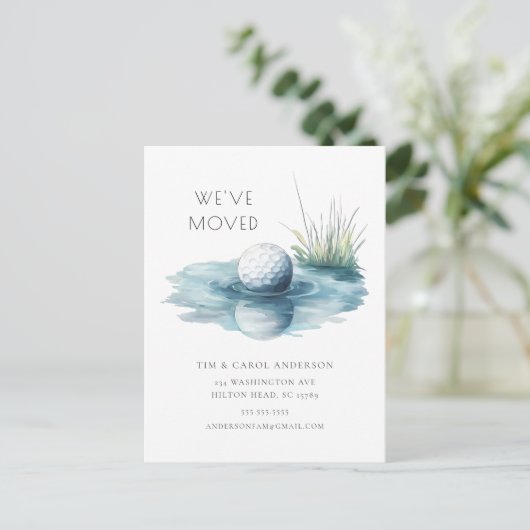 Ankündigung über den Umstieg auf Golf Ball (Stehend Vorderseite)