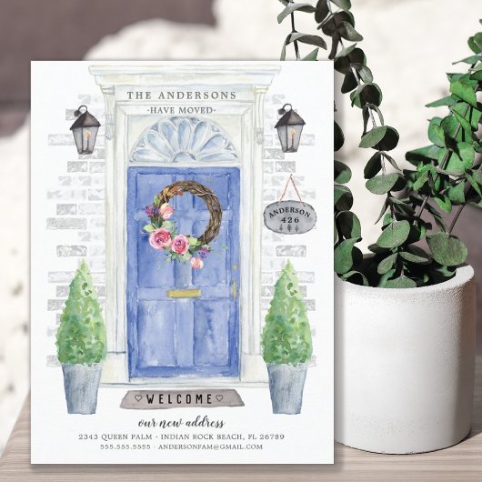 Ankündigung über den Umzug der blauen Vordertür