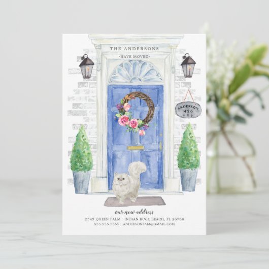 Ankündigung über den Umzug der Persischen Katze (Stehend Vorderseite)