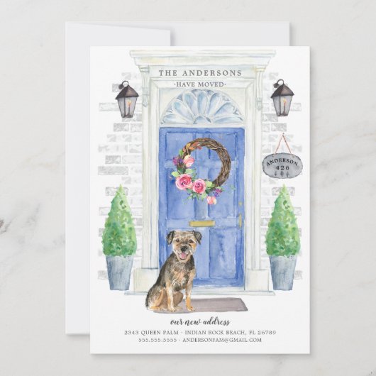 Ankündigung über den Umzug der Tür an der Grenze (Vorderseite)