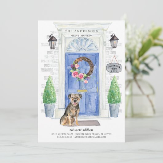 Ankündigung über den Umzug der Tür an der Grenze (Stehend Vorderseite)