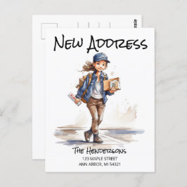 Ankündigung über den Umzug einer neuen Adresse Postkarte