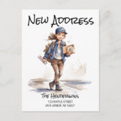 Ankündigung über den Umzug einer neuen Adresse Postkarte (Vorderseite)