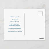 Ankündigung über den Umzug eines neuen Hauses CUST Postkarte (Rückseite)