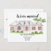 Ankündigung über den Umzug eines niedlichen Hauses (Vorne/Hinten)