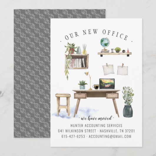Ankündigung über den Umzug von Büros (Vorne/Hinten)