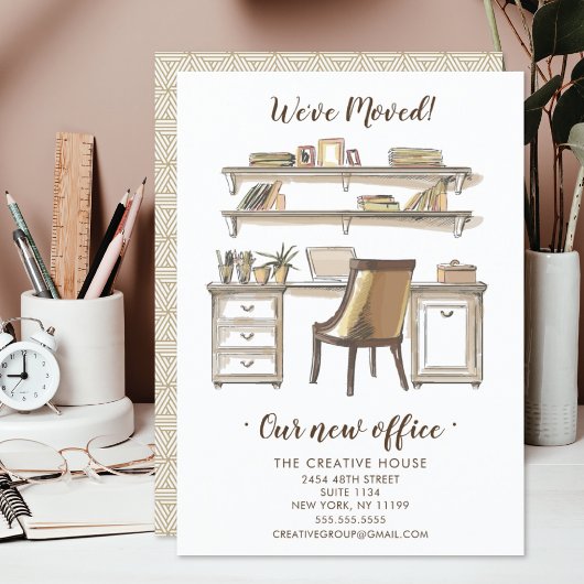 Ankündigung über den Umzug von Büros
