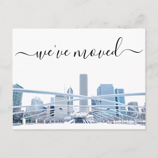 Ankündigung über den Umzug von Chicago Office Post (Vorderseite)