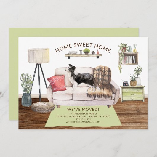 Ankündigung über den Umzug von Collie Dog (Vorne/Hinten)