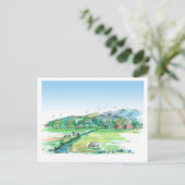 Ankündigung über den Umzug von Kühen in tierischem Postkarte (Stehend Vorderseite)