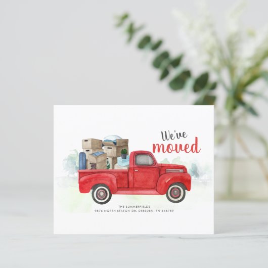 Ankündigung über den Umzug von neuen Adressen (Stehend Vorderseite)