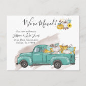 Ankündigung über den Umzug von neuen Adressen Pump (Vorderseite)