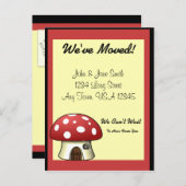 Ankündigung über den Umzug von Pilzen (Vorne/Hinten)