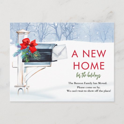 Ankündigung über den Umzug von Postkarten (Vorderseite)