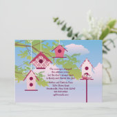 Ankündigung über den Umzug von Vogelhäusern (Stehend Vorderseite)