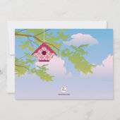 Ankündigung über den Umzug von Vogelhäusern (Rückseite)