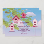 Ankündigung über den Umzug von Vogelhäusern (Vorne/Hinten)