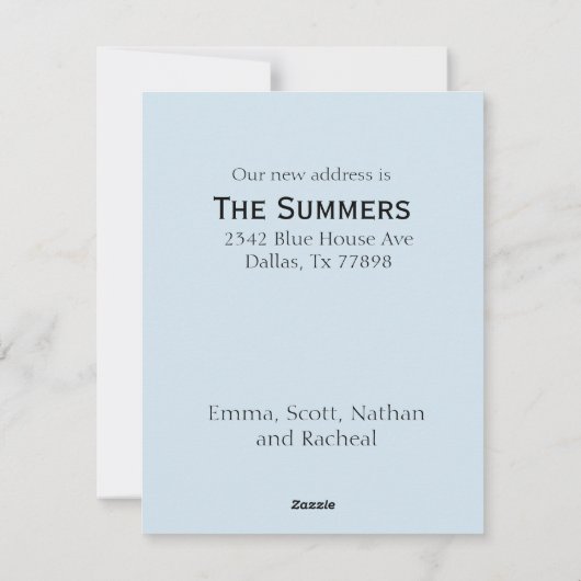 Ankündigung über den Urlaubsaufenthalt im neuen Ja (Rückseite)