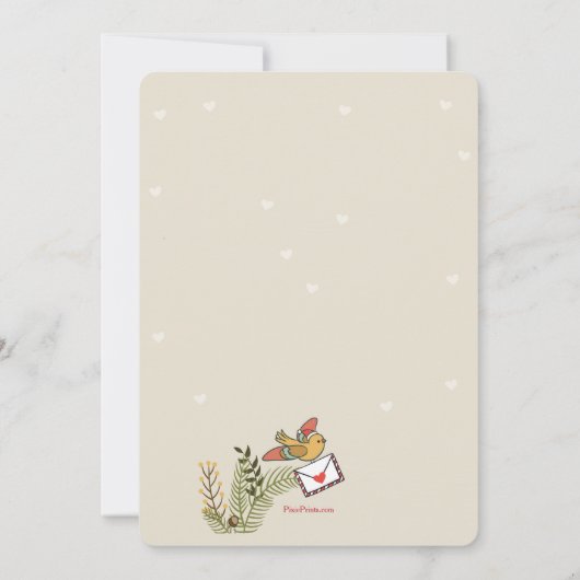 Ankündigung über den Vogelzug im Urlaub (Rückseite)