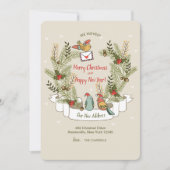 Ankündigung über den Vogelzug im Urlaub (Vorderseite)