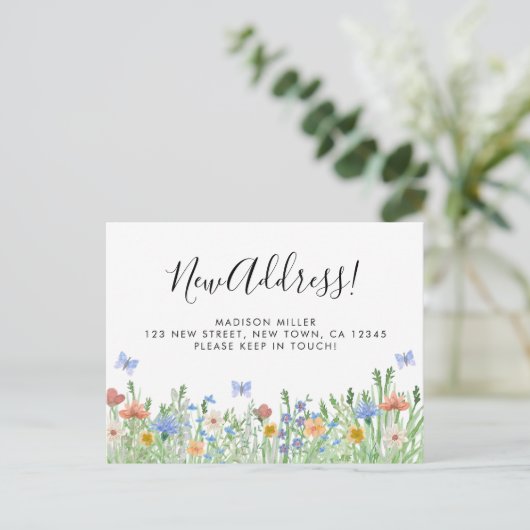 Ankündigung über den Wechsel der Adresse (Stehend Vorderseite)