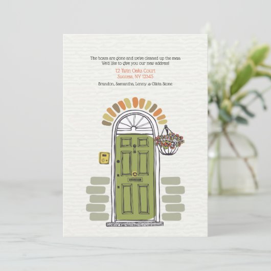 Ankündigung über den Wechsel der grünen Tür (Stehend Vorderseite)