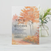 Ankündigung über den Wechsel von Bäumen im Herbst (Stehend Vorderseite)