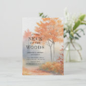 Ankündigung über den Wechsel von Bäumen im Herbst (Stehend Vorderseite)