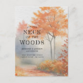 Ankündigung über den Wechsel von Bäumen im Herbst Postkarte (Vorderseite)