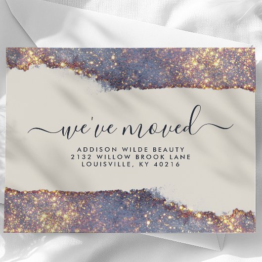 Ankündigung über die Beförderung Lila Glitzer