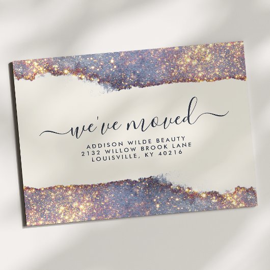 Ankündigung über die Beförderung Lila Glitzer