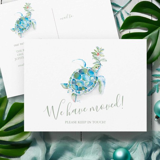 Ankündigung über die Beförderung von Meeresschildk Postkarte