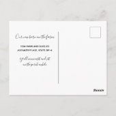 Ankündigung über die Bewegung der niedlichen handg Postkarte (Rückseite)