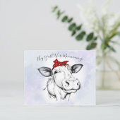 Ankündigung über die Bewegung der niedlichen handg Postkarte (Stehend Vorderseite)