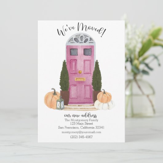 Ankündigung über die Bewegung der rosa Türe (Stehend Vorderseite)