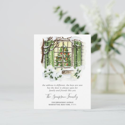 Ankündigung über die Bewegung des Weihnachtsgebirg Postkarte (Stehend Vorderseite)