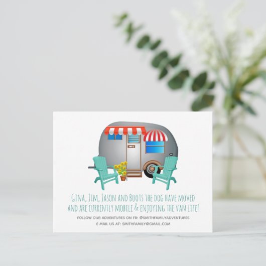 Ankündigung über die Bewegung eines Whimsical Camp (Stehend Vorderseite)