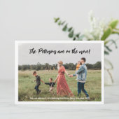 Ankündigung über die Bewegung von Fotos (Stehend Vorderseite)