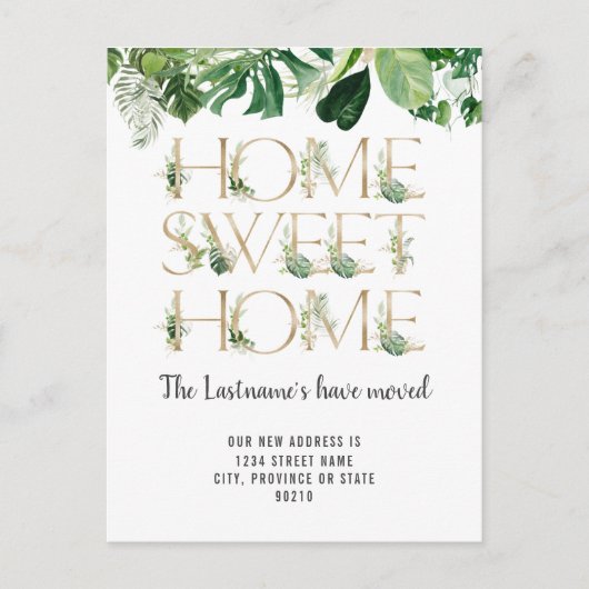 Ankündigung über die Bewegung von Grünpflanzen Postkarte (Vorderseite)