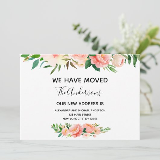 Ankündigung über die Bewegung von Peach Coral Flor (Stehend Vorderseite)