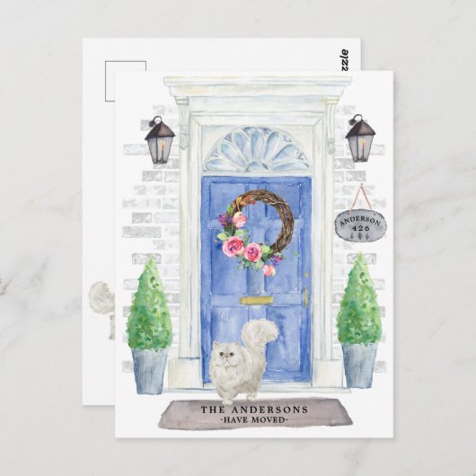 Ankündigung über die Bewegung von Persischen Katze Postkarte (Vorne/Hinten)