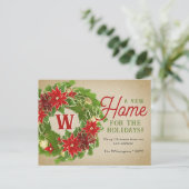 Ankündigung über die Bewegung von Weihnachtsfeiern Postkarte (Stehend Vorderseite)