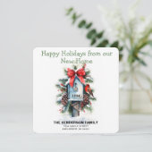 Ankündigung über die neue Zuhause Holiday Moving (Stehend Vorderseite)